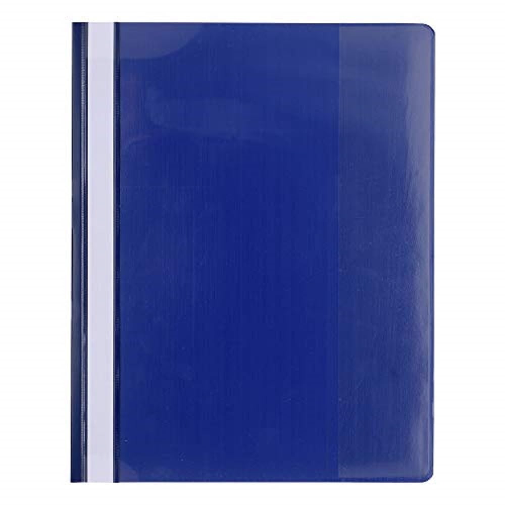 Exacompta - Ref 439907B - PVC Transfer File - Suitable for Holding A4+ Documents, Transparent PVC Cover to Identify Contents, Holds Approx. 100 Sheets - Blue