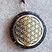 GEMSTORE369 Black Tourmaline Orgone Pendant | Flower of Life Symbol | EMF Protection | 2 inch Diameter with Adjustable Necklace | Reiki Infused (Black)
