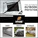 Heavy Duty Poly Tarp - 12' x 20' - 10 Mil Thick Waterproof, UV Blocking Protective Cover - Reversible Silver and Black - Laminated Coating - Grommets - by Xpose Safety