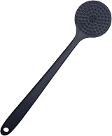 DNC Soft Silicone Back Scrubber Long Handle Bath Body Brush for Shower Black view 8