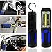 Berocia 3W USB COB LED Work Light Rechargeable with Rotating Magnetic Base Handheld Flashlight for Outdoor Camping Household Workshop Automobile Emergency with Hanging Hook