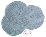 Multi-Fit Wet Dry Vac Filters VF2002 Dry Vacuum Filter (3 Shop Vacuum Cleaner Filters With Retaining Band) Dry Disc Filter For Most Shop-Vac, Vacmaster, Genie Shop Vacuum Cleaners