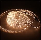 33 Feet 13500 Lumen 6000K Pure White Dimmable 110-120V AC Flexible Flat LED Strip Rope Light Waterproof IP65 Christmas Indoor / Outdoor Rope Ceiling Kitchen Lighting(Warm white)