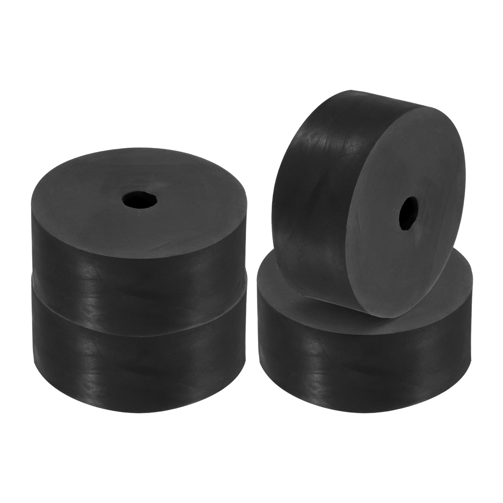 PATIKIL Multi Purpose Rubber Spacer, 4 Pcs 2.8"OD 0.47"ID 1.2"Thickness Neoprene Round Anti-Vibration Isolation Pads Isolator Rubber Bushings Spacer Washer for HVAC Bolts Car Accessories