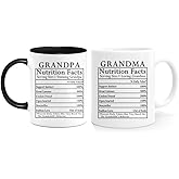 PEJAFAN Grandparents Gifts from Grandkids Mug set - Gift for Grandma Grandpa from Grandson Granddaughter, Best Birthday for Grandmother Grandfather Coffee Mug 11 oz (Best Grandparents Gifts)