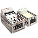 MyGift® Distressed White Wash Wood Rustic Nesting Boxes/Storage Crates w/Chalkboard Labels (Set of 2)