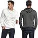HEQU Men's Casual Funnel Neck Square Pattern Quilted Hoodie Pullover Sweatshirt Grey L