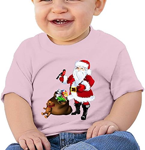 Christmas Santa Claus Boy&Girl Short Sleeve Tee Shirt 12 Months