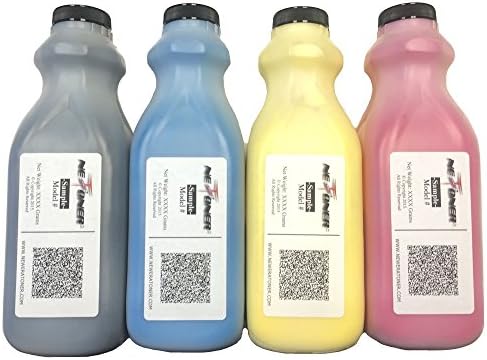 NE IMAGE - 4 Color Toner Refill Kit + 4 Reset Chips for Ricoh Aficio (821070, 821073, 821072, 821071) for SP C430DN, SP C431DN, Gestetner SP C430DN, SP C431DN, Lanier LP137CN, LP142CN, Savin CLP37DN, CLP42DN Printers