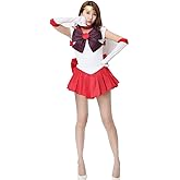 OURCOSPLAY Women's Hino Rei Cosplay Costume 6 Pcs Set