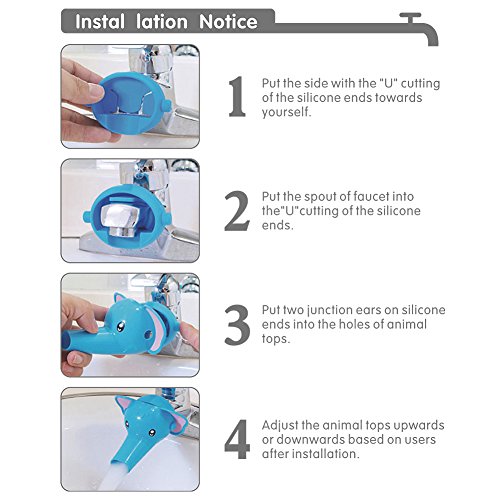 Kids Faucet Handle Extender Sink Extender for Toddler, Baby, Children Safe and Fun Hand-washing Solution - Yellow Duck by Sago Brothers - Thumbnail 4