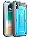 SUPCASE Unicorn Beetle Pro Series Case Designed for iPhone X, with Built-In Screen Protector Full-body Rugged Holster Case for Apple iPhone X / iPhone 10 (2017 Release) (Blue)