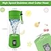 Smoothie Blender, Personal Blender, MONOLED Professional 380ML USB Rechargeable Juice Blender Food Processor Smoothie Maker Sport Bottle for Family,Office and Travel