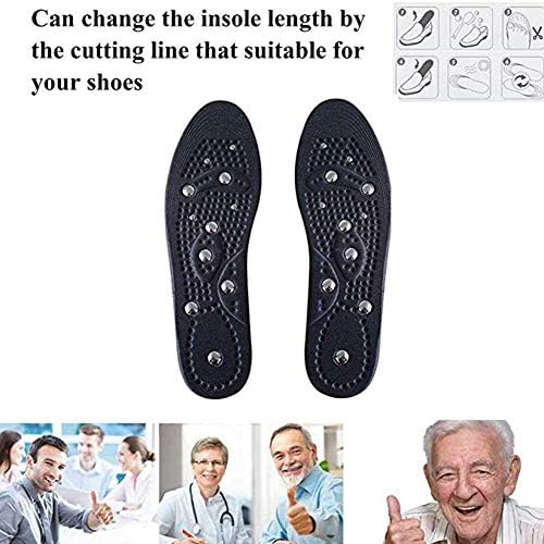 Massage insole Magnetic Health Foot Medical Aid Foot Reflexology Promote Blood Circulation Fatigue Relieve for Men Ladies,S