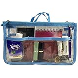 Clear Handbag Organizer See Through Cosmetic Badget Insert Purse Organiser Transparent Travel Pouch Shaving Toiletry Bag Liner with handle