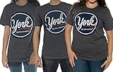 Hersheys York Tee Shirt Mens Logo Distressed Charcoal