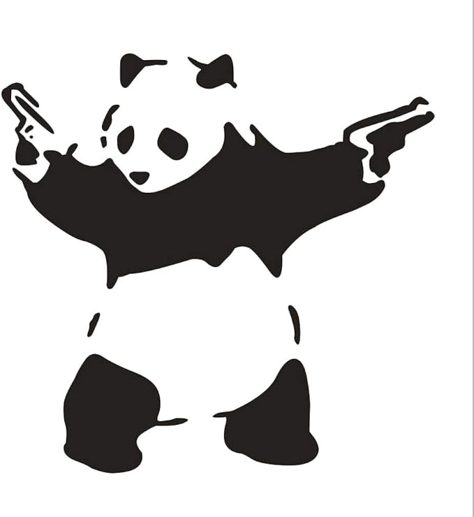 Avoir Images Chen Rui Autocollant Voiture Dessin Anime Panda Sticker Fenetre dernière salutations