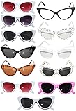 Stylish Fashion Vintage Cat Eye Sunglasses UV Protection 12 Pairs