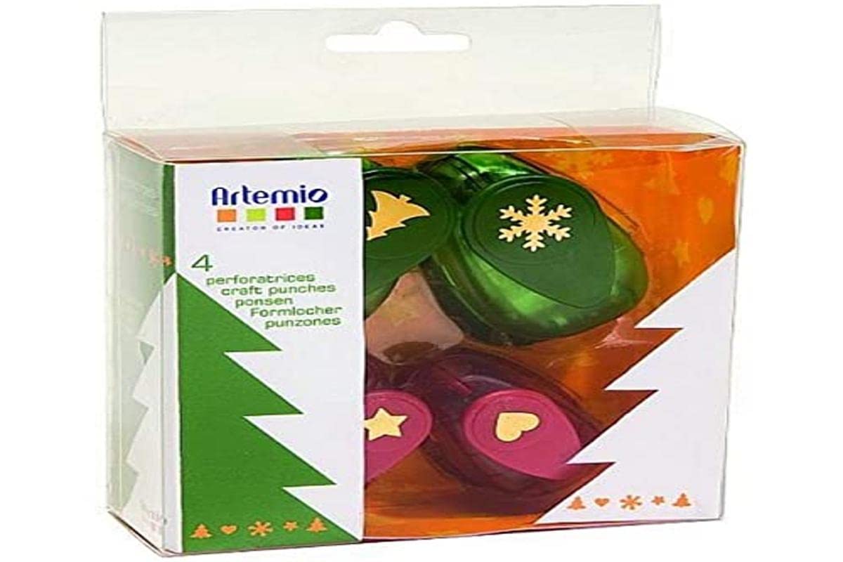 Artemio Kit 4 Punches Christmas, Multi-Colour