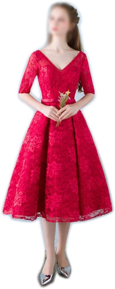 Jupes Robe De Soiree De Mariage Mi Longue Pour Femme Col En V