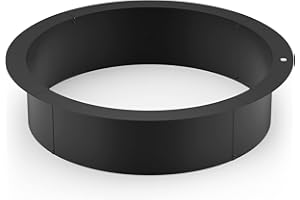 Stanbroil 42" Outdoor Fire Pit Ring Insert for Wood Burning, Heavy Duty Steel Round Fire Pit Ring Liner for Outside, 42" Outer/36 Inner DIY Camping Firepit Above or In-Ground, Backyard Bonfire