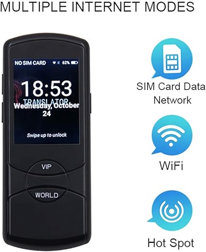 Dispositif De Traduction Portable Carte Sim Voice Translator 52 Langues Traduction En Ligne Amazon Fr Fournitures De Bureau
