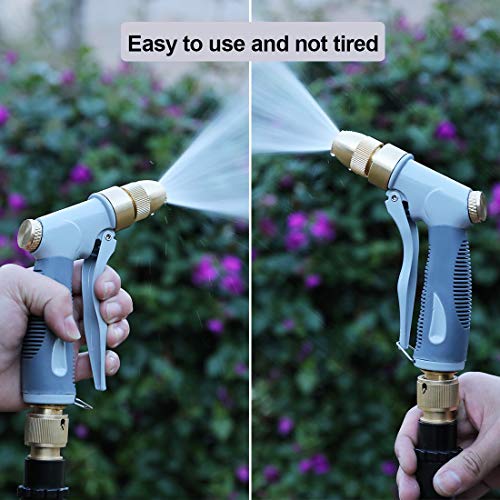 V.C.Formark Garden Hose Nozzle, Heavy Duty Metal Hose Spray Nozzle, Adjustable Multi-Function Nozzle for Hand Watering Plants & Lawn, Car Washing, Patio and Pets - Thumbnail 3