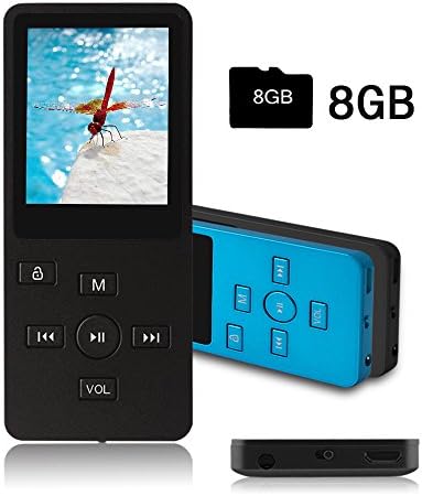 Ultrave Portable 8GB MP3 Player MP4 Player Hi-Fi Sound Music Player Expandable up to 64GB Supports FM Radio E-book Photo Viewer with Mini USB Port