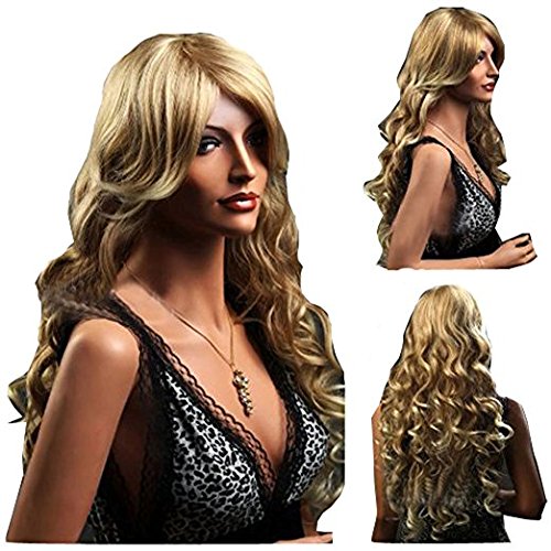 LONG WAVE HAIR WIG,GOLDEN BLONDE COLOR