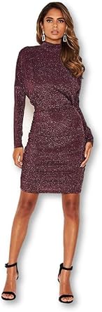 ruched sparkle dress