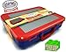 Matty's Toy Stop Brik-Kase Travel, Building, Storage & Organizer Container Case with Building Plate Lid (Holds Approx 2000pcs) - Compatible with All Major Brands (Blue, Red & Gray)