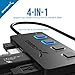 Sabrent 4 Port USB C to USB 3.0 Data Hub with Individual Power Switches and LEDs, for Macbook Pro, USB Flash Drives and Other Devices (HB-UMC4)