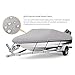 Seamander 600D Marine Grade Polyester V-Hull Tri-Hull Boat Cover (Gray, Fits 17'-19'L X 96