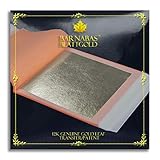 Genuine Gold Leaf Sheets 12k - by Barnabas Blattgold - 3.4 inches - 25 Sheets Booklet - Transfer Patent Leaf