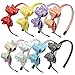 8Pcs Glitter Bows Headbands for Girls Children Sequin Hair Bows Hairbands School Girls Toddler Headband Hair Accessoires