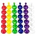 Brybelly 100 Assorted 25mm Game Pawns in 6 Colors, About 16 Pawns Per Color