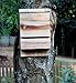 BAT House PEST Control - Bats Shelter Protects Home from Mosquitoes and Bugs - Dual Chamber Wooden Bat Boxes Built to Last - Houses Up to 360 Bats - Repels Pests from Garden (Large, Brown)