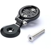 Cestbon Out Front Bike Stem Mount for Garmin Edge Wahoo Elemnt Bryton Rider Stages Dash Hammerhead Karoo Road Mountian Adjustable Handlebar Mount (Black)