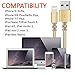 Lightning cable, FEIPUKER 3 PACK (6FT) Nylon Braided Charging Cable Cord Lightning to USB Cable Charger Compatible for IPhone 7/ 7 Plus/6/6s/6 plus/6s plus/ 5c/5s,iPod, iPad, and More (3 PACK Gold)