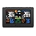 Wireless Weather Station, Houzetek S657 Indoor Outdoor Thermometer Color Home Alarm Clock with Temperature and Humidity Monitor, Large Display Digital Tabletop Hygrometer Outdoor Sensor, USB Port