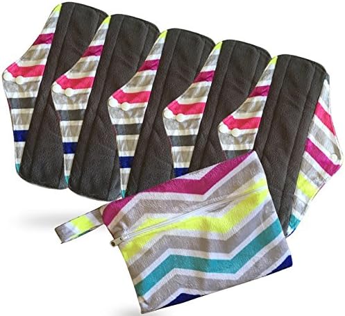 PeriodMate Cloth Menstrual Pads and Panti Liners (Zigzag, Large)