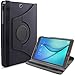 Tab A 9.7 Case, LK [Stand Feature] Luxury 360 Rotating Magnetic Smart PU Leather Case Cover For Samsung Galaxy Tab A 9.7 with Wake & Sleep Function + Stylus, Black