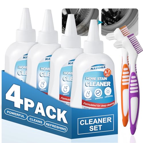 Navona 4 Pack Home Stain Cleaner Gel, Washing Machine Cleaner, Ideal for Shower Enclosures, Kitchen Sinks, Walls, Tiles and Bathroom Surfaces. Total 26.8 fl oz at Amazon
