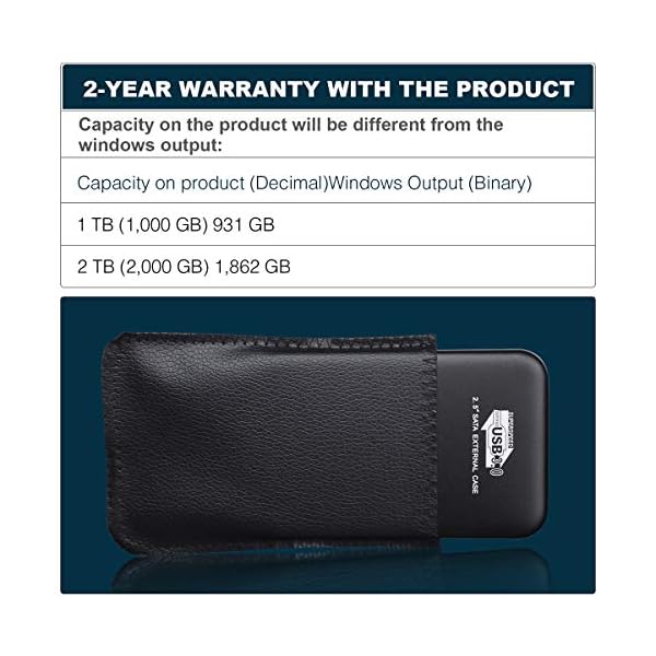 Externe Festplatte 2tb,USB 3.0 Tragbare Festplatte extern für PC, Mac, Desktop, Laptop, MacBook, Chromebook (2tb… – Bild 8