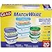 Glad Food Storage Containers - Glad Match Ware Variety Pack - 10 Containers - 20pc Set