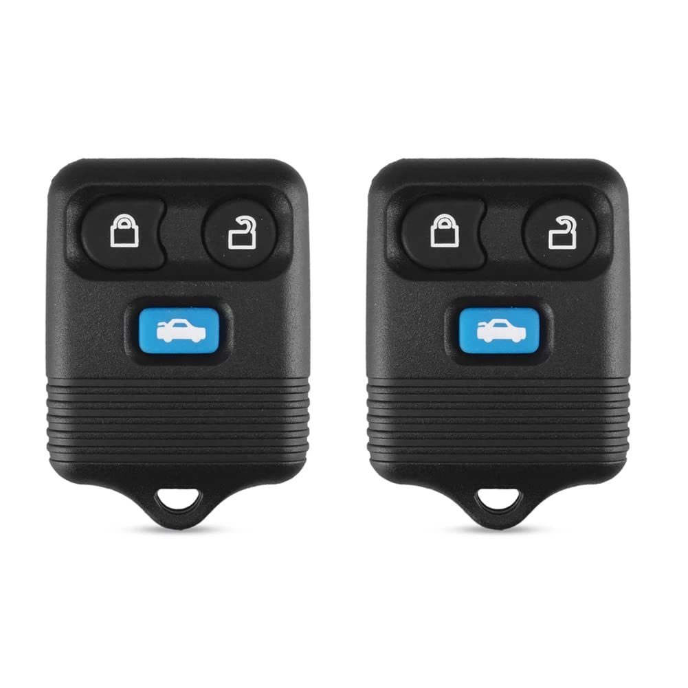 Car Remote Key Keyless Entry Fob Replacement Compatible for F-o-r-d Transit MK6 Connect 2000-2006 Auto Refit Car Key,3 Buttons (2 Pcs)