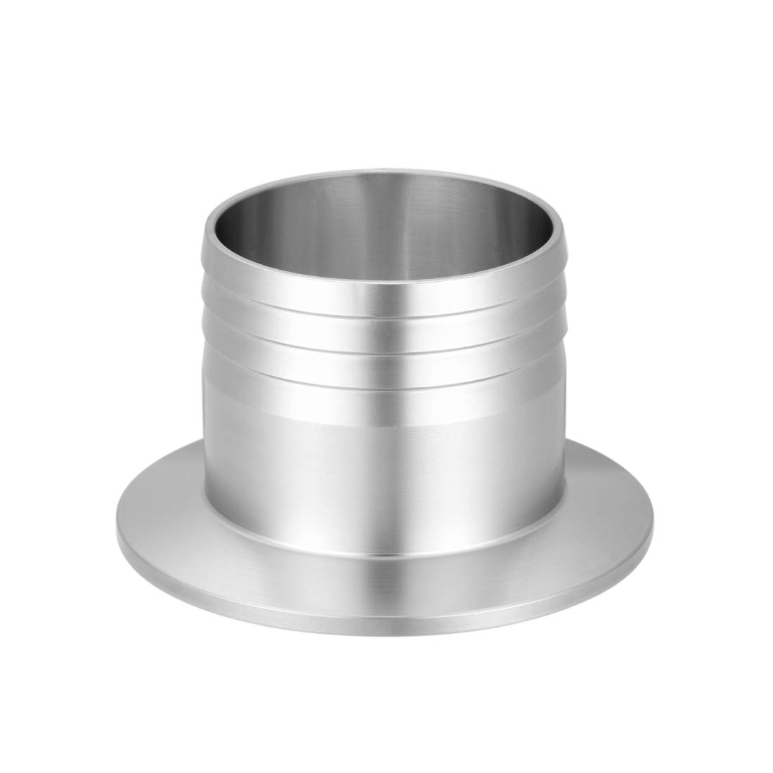 sourcing map 304 Stainless Steel KF50 Flange to 50mm Rubber Hose Barb Adapter for Vacuum