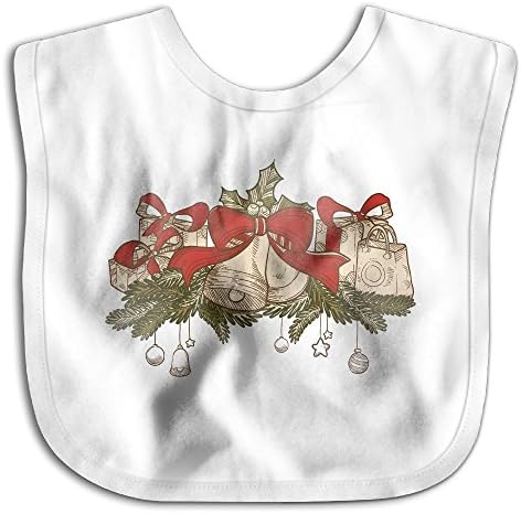 Christmas Mistletoe Bells Cotton Bibs Toddler Kids Adjustable Boy's Girl's Baby Neck Saliva Towel Baby-unisex