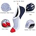 M&Z Mens Cotton Low Cut No Show Casual Crew Ankle Non-Slide Socks OS Multicolor(4/6Pack)