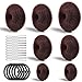 Donut Bun Maker, MORGLES Hair Bun Maker 7pcs Hair Ring Style Bun Maker Set with 5pcs Hair Elastic Bands, 20pcs Hair Pins (Dark Brown)
